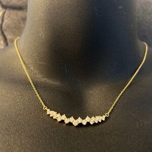 3 Cart Moissanite necklace gold plated